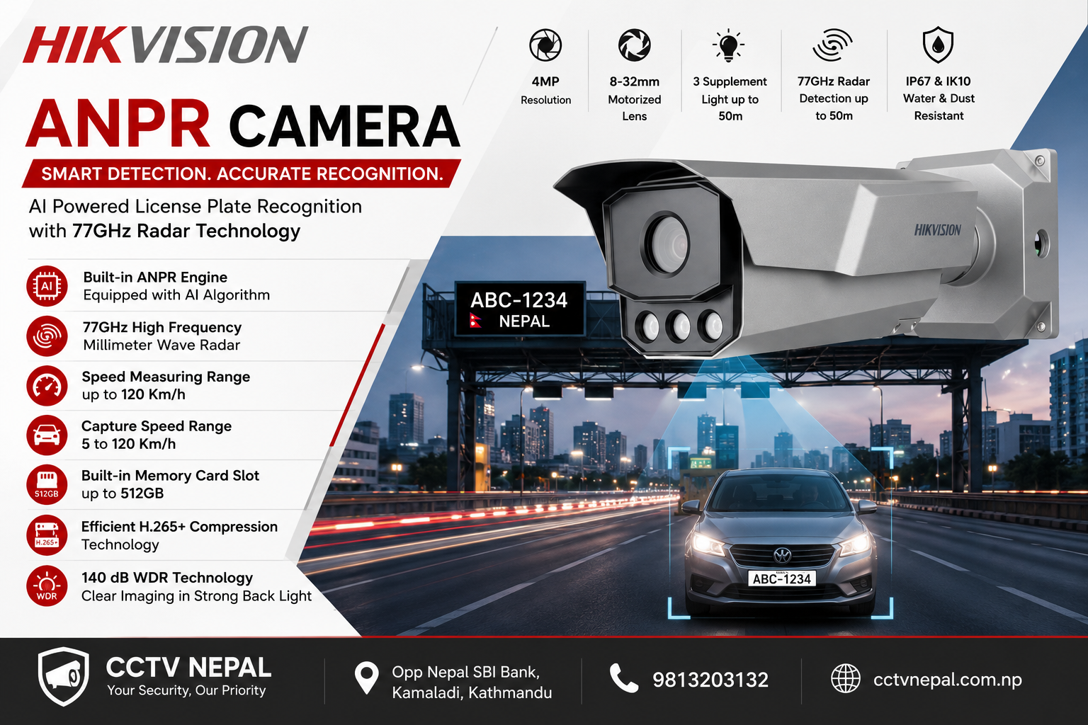 ANPR Smart Surveillance Camera