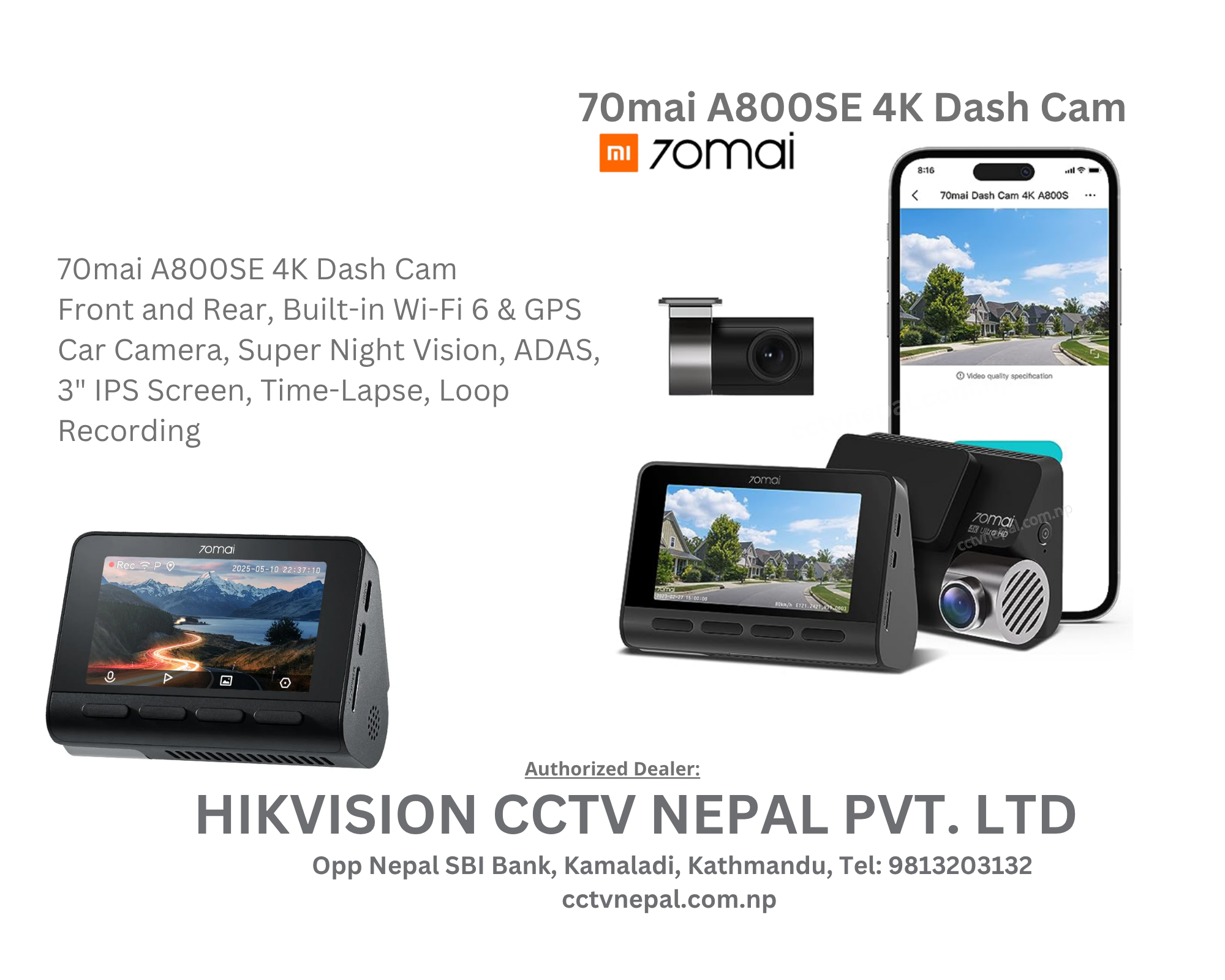 70mai A800SE 4K Dash Cam Featured Image