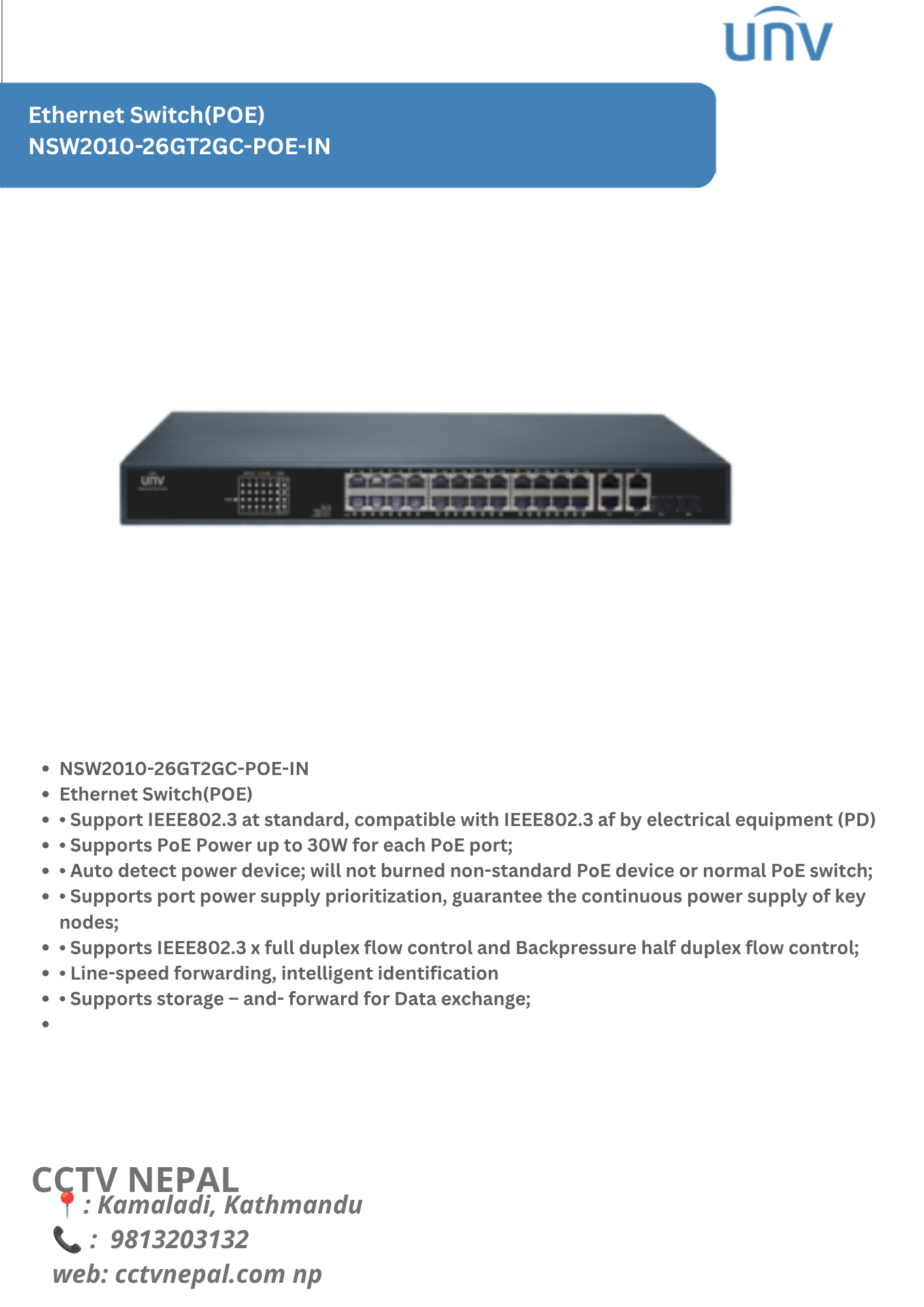 NSW2010-26GT2GC-POE-IN Ethernet Switch(POE) Featured Image