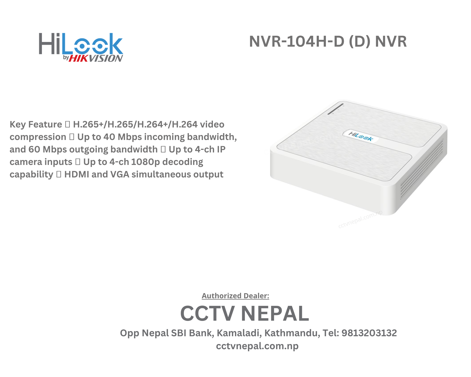 NVR-104HD(D) Hilook 4Ch NVR Featured Image