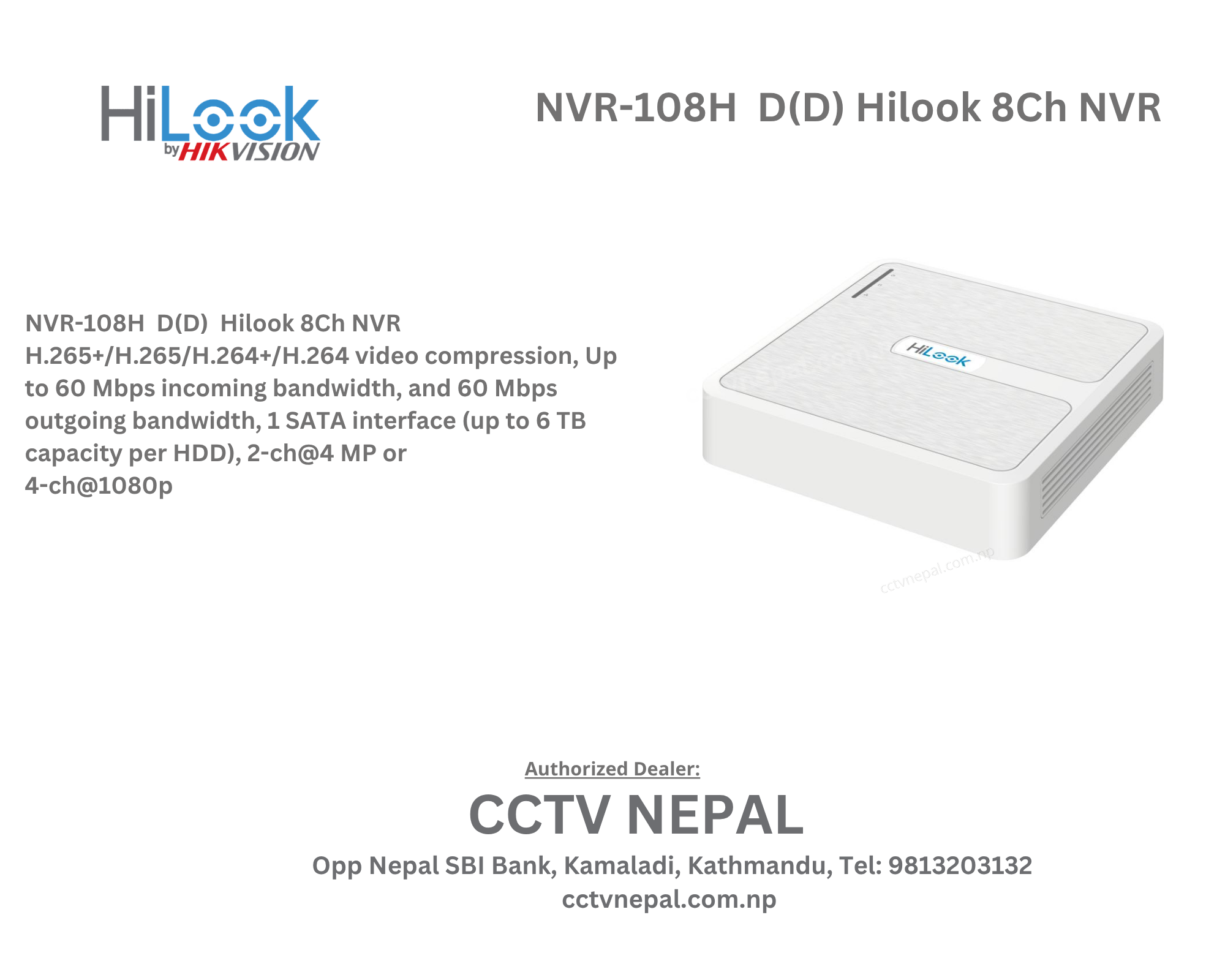 NVR-108HD(D) Hilook 8Ch NVR Featured Image